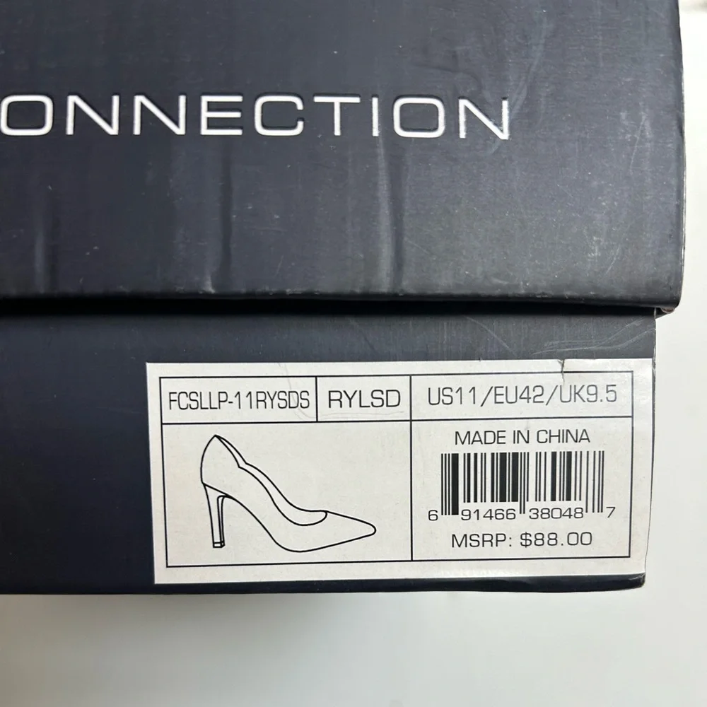 French Connection Blue Suede Leather Heels Size 10/11 💙
